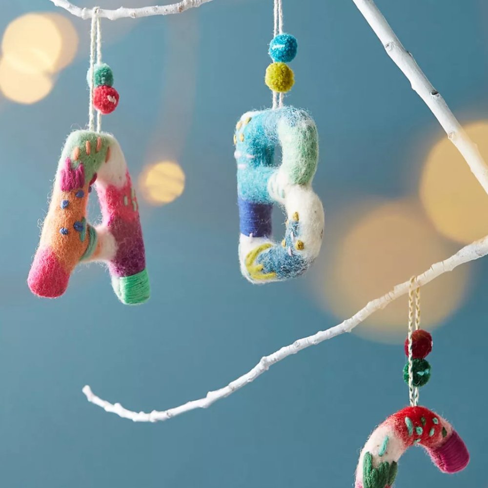 Anthropologie Felted Alphabet ornaments - WHOLE SET (A - Z). Nursery or XMAS